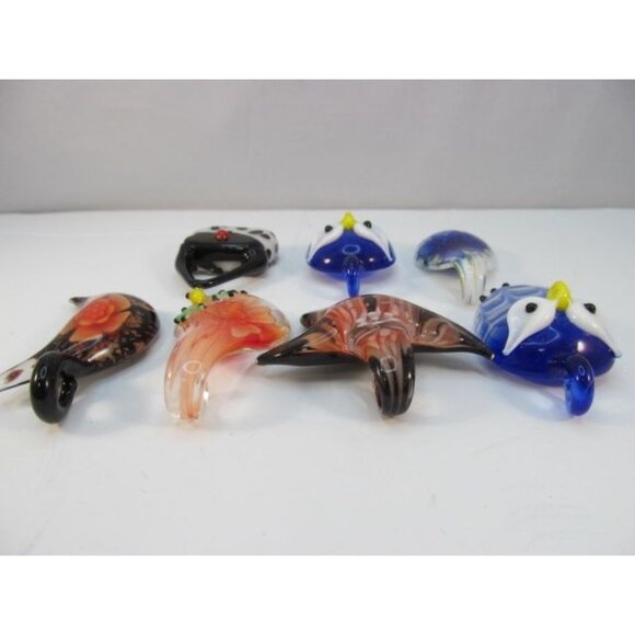 Variety of 7 Murano Art Glass Pendants - Picture 12 of 14